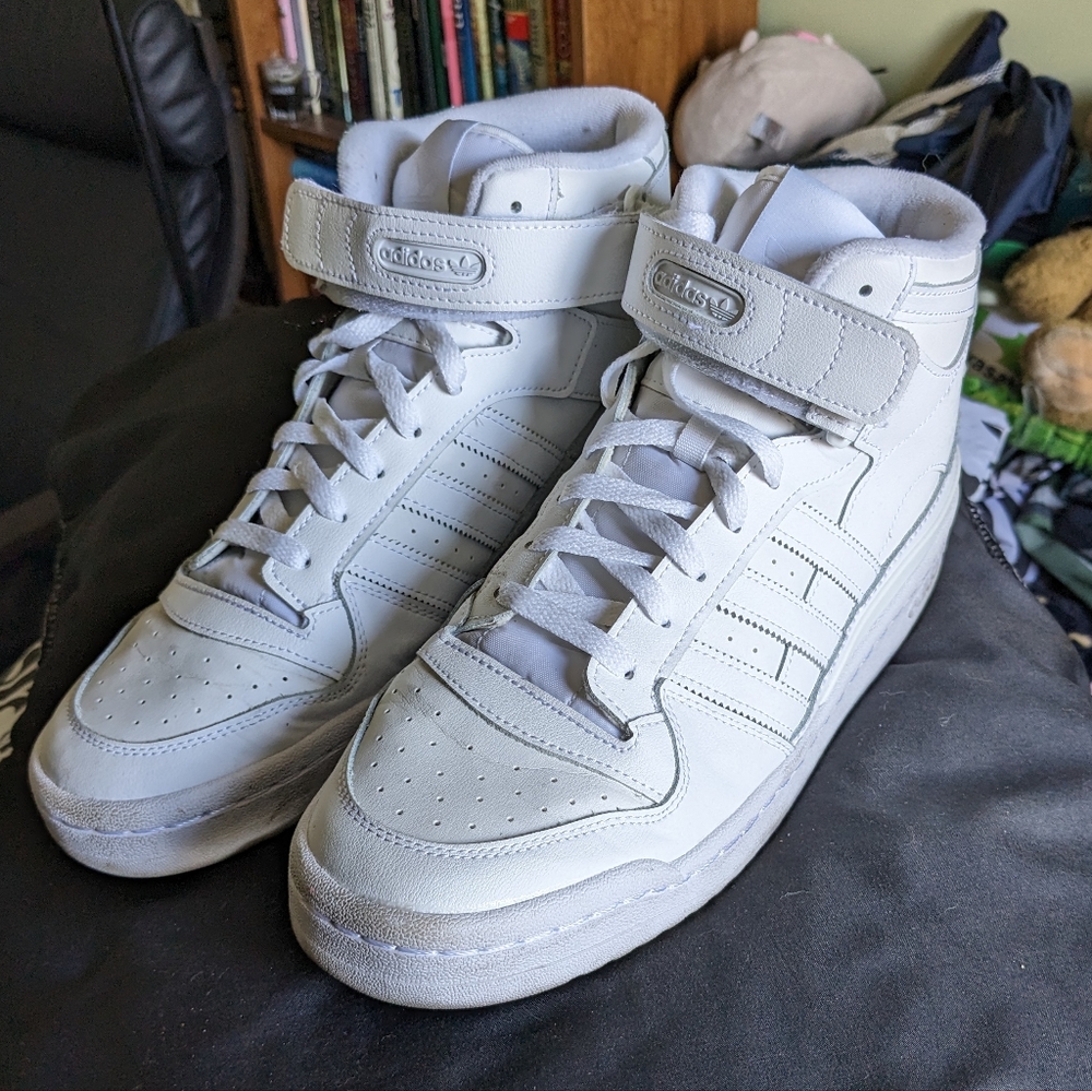 Adidas Forum Mid White Size 11.5 Used